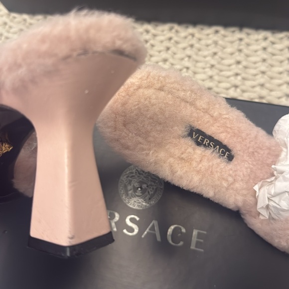 Versace Medusa faux fur mules -Authentic - Picture 9 of 12